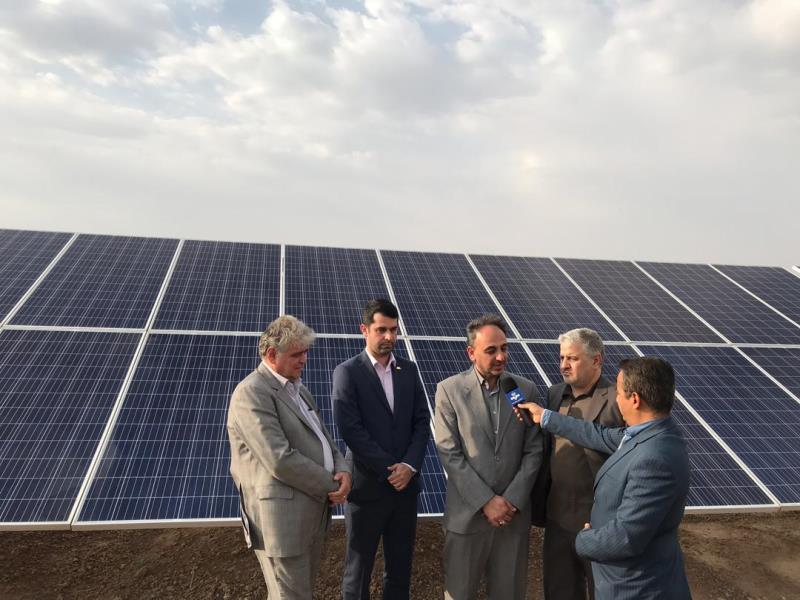 افتتاح نیروگاه خورشیدی ۱۰ مگاواتی استان فارس شهرستان اقلید